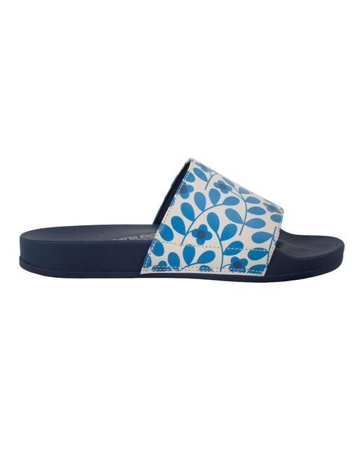 Regatta Blue Ladies Orla Kiely Jasmine Flower Sliders