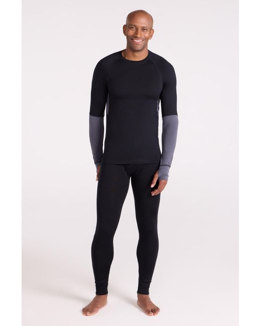 Mountain Warehouse Blue 'Ultra' Merino Round Neck Top Thermal Quick Dry Base Layer Tee for men