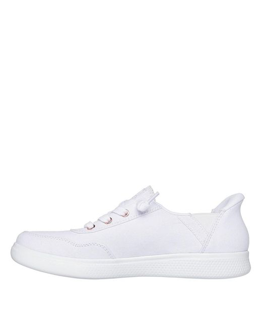 Skechers White Skipper Keep It Sweet Slip On Trainers
