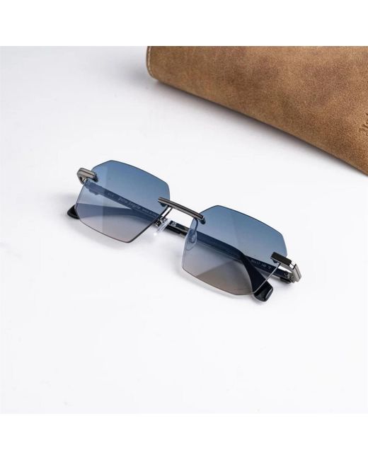 Palm Angels Blue Accessories Quartz Rectangle Sunglasses for men