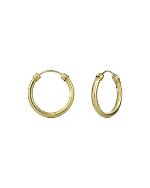 The Jewellery Stockroom Blue 20Mm Rolled Tube Hoop Earrings Plated