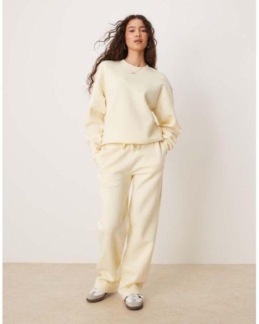 Gina Tricot Natural Mix And Match Straight Leg Joggers