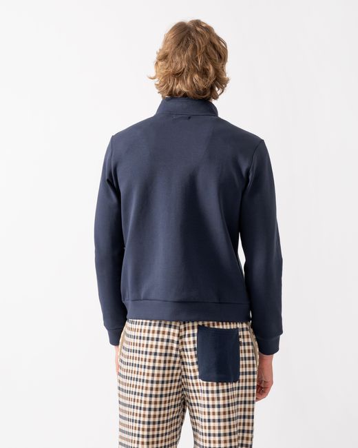 Aquascutum Blue Regular Fit Logo Detail Track Top for men