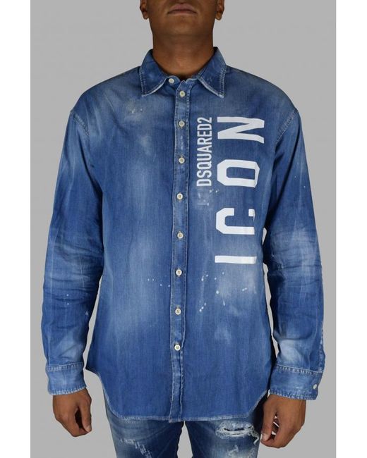 DSquared² Denim Overhemd in het Blue voor heren