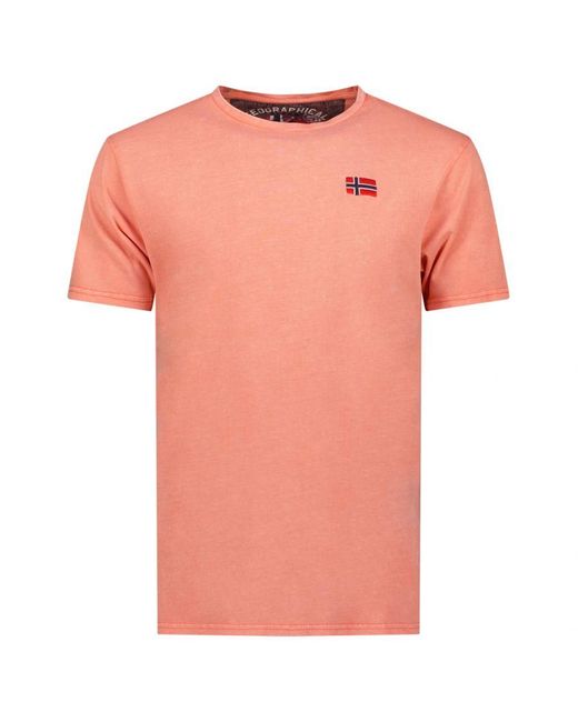 GEOGRAPHICAL NORWAY Pink Short Sleeve T-Shirt Sy1363Hgn for men