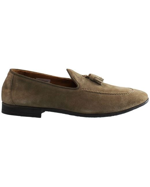 Hackett Brown Tassel Roll Shoes Leather for men