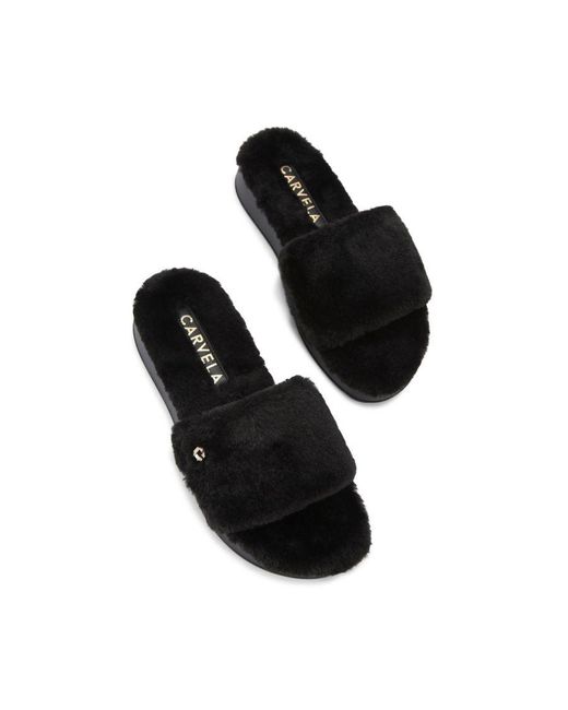 Carvela Kurt Geiger Black Slippers Cloud Cosy