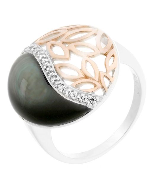 Orphelia Metallic Ladies Embellished 925 Sterling Ring