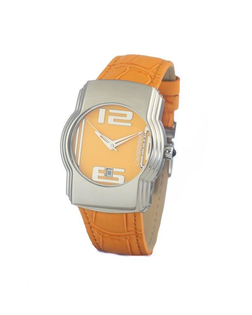 Chronotech Multicolor Orange Leather Watch