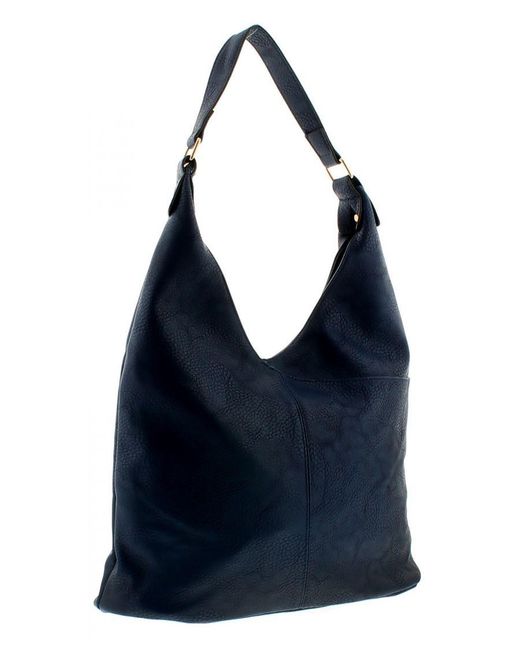 Wynsors Blue Slouch Shoulder Bag Tori Zip Fastening