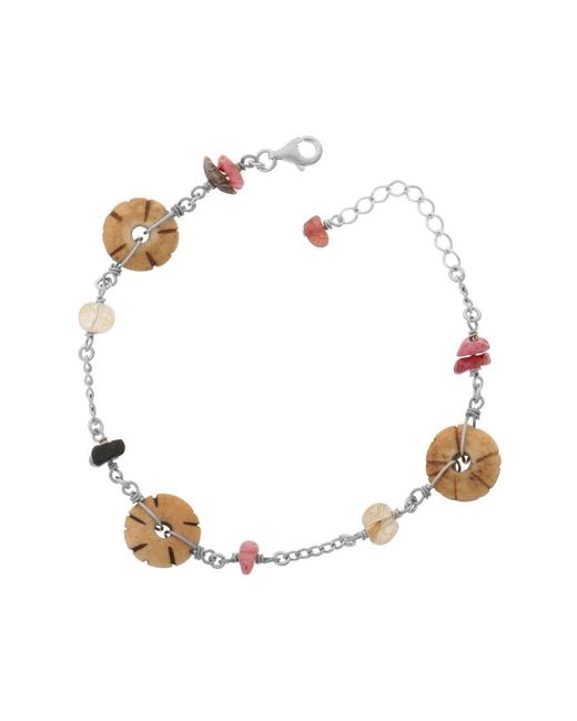 Orphelia Metallic 925 Sterling Set: Bracelet + Necklace