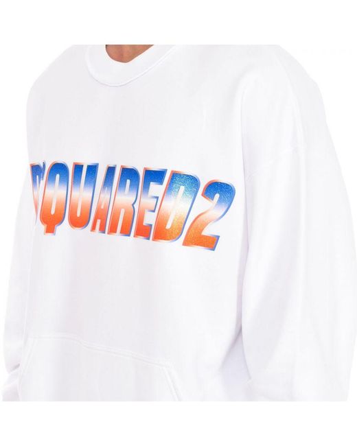 DSquared² White Long-Sleeved Crew-Neck Sweatshirt S74Gu0743-S25516 for men