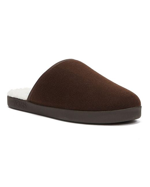 TOMS Brown Harbor Slippers Textile for men
