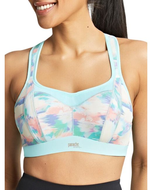 Panache Blue Wired Magnetic Racerback Sports Bra