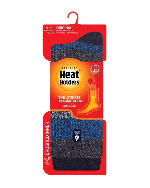 Heat Holders Blue Extra Thick Thermal Socks For Winter for men
