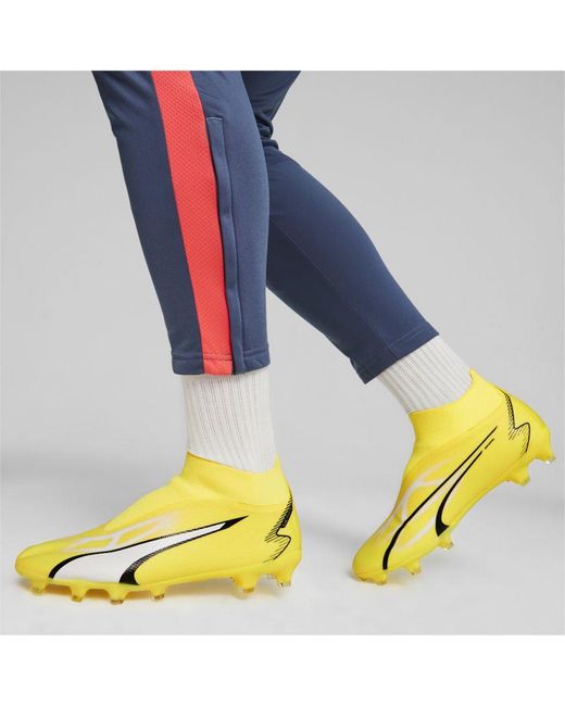 PUMA Yellow Ultra Match+ Ll Fg/Ag Football Boots for men