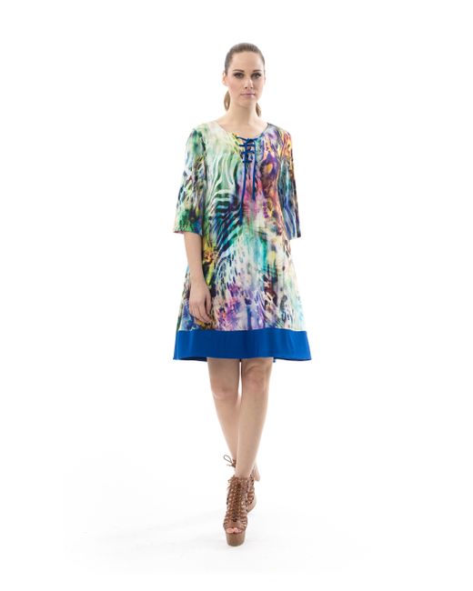 Conquista Zoomdetail A-lijn Jurk in het Blue