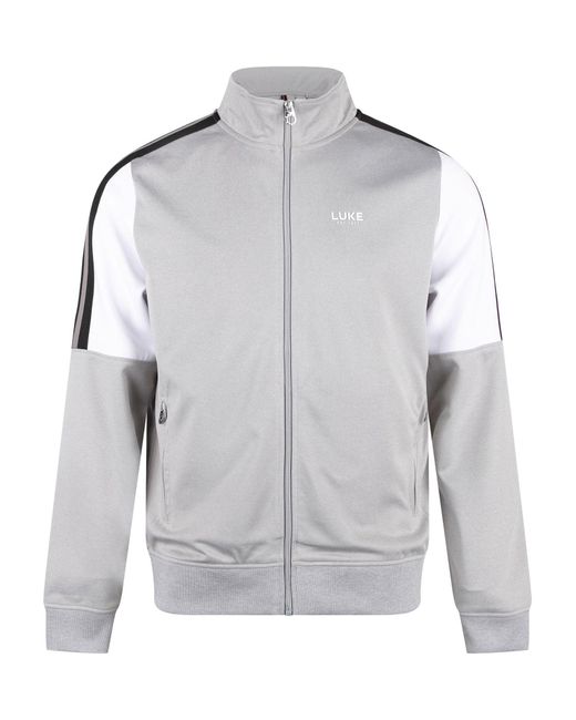 Luke 1977 Gray Redwood Zip Through Sweat for men