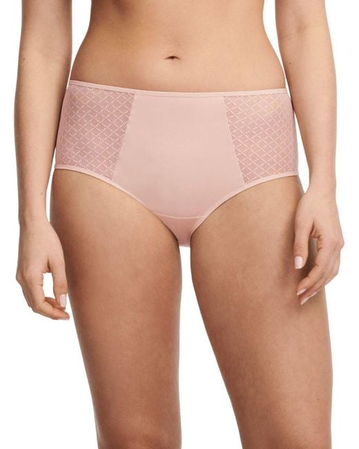 Chantelle Pink Norah Chic High-Waisted Full Brief