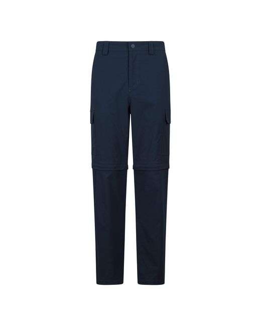 Mountain Warehouse Delta Stretch Afritsbare Regular Cargo Broek (marineblauw) in het Blue voor heren