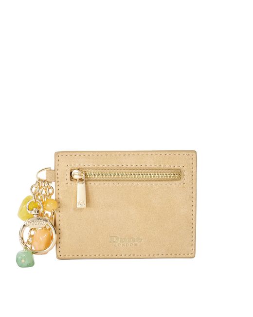 Dune Natural Klub Leather Croc-Effect Purse