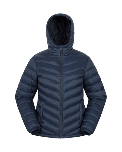 Mountain Warehouse Blue 'Seasons' Padded Jacket Water Resistant Insulated Winter Coat Polyamide