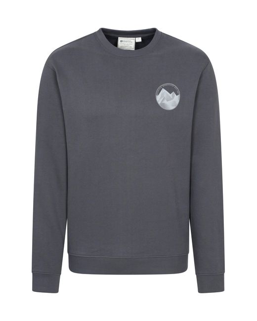 Mountain Warehouse Purple 'Circle Mountain' Crew Neck Sweatshirt Casual Lightweight Pullover Jumper Cotton for men