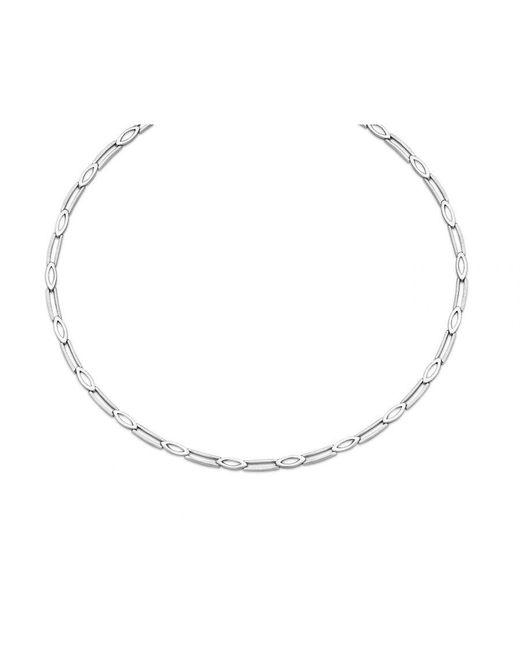 Orphelia White 925 Sterling Set: Chain + Bracelet
