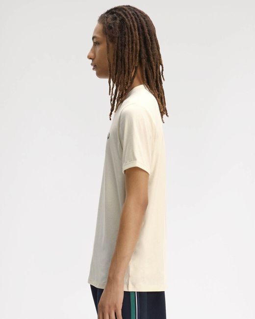 Fred Perry Natural Ringer T-Shirt for men