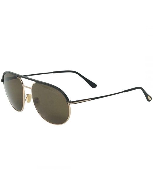 Tom Ford Glo Ft0772 02h Black Sunglasses in het Brown voor heren
