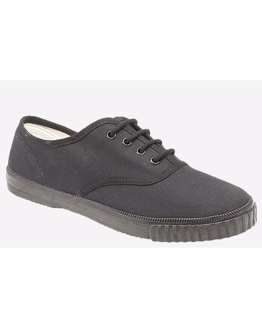 Dek Black Portland Plimsol for men