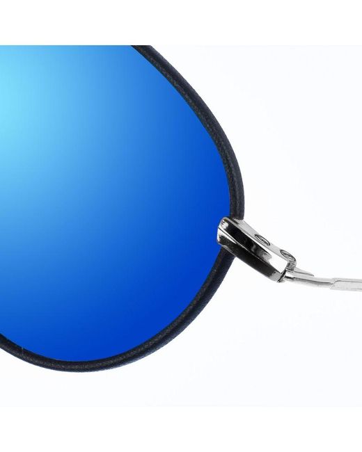 Kypers Blue Grazy Round Shape Metal Sunglasses
