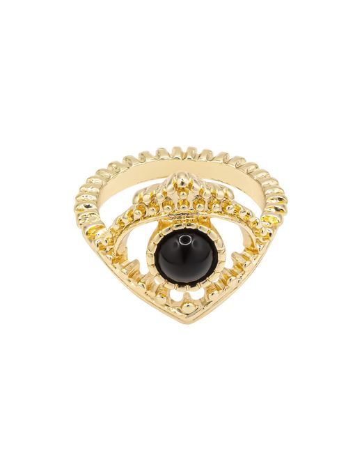 The Jewellery Stockroom Metallic Plated Onyx Eye Ring