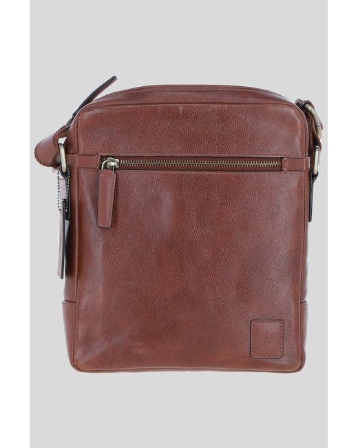Ashwood Leather Brown 'Logan' Real Messenger Bag for men