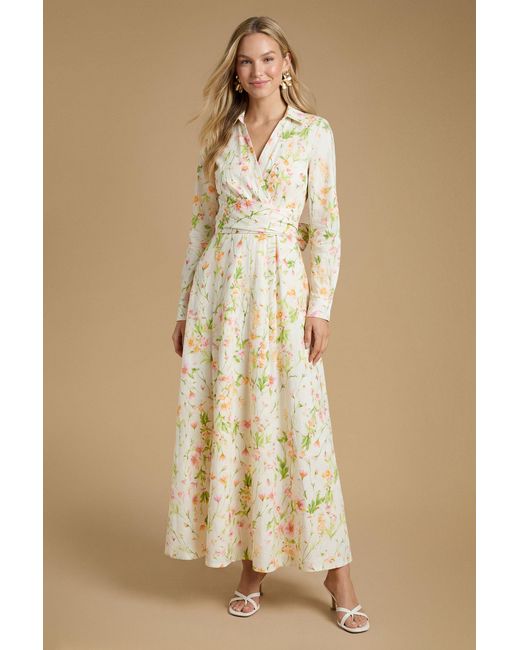 Oasis Natural English Rose Garden Shirt Dress