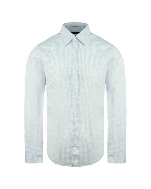 Hackett Blue Collared Light Shirt for men