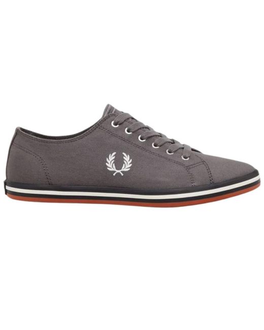 Fred Perry Gray B7259 M75 Kingston Twill Trainers for men