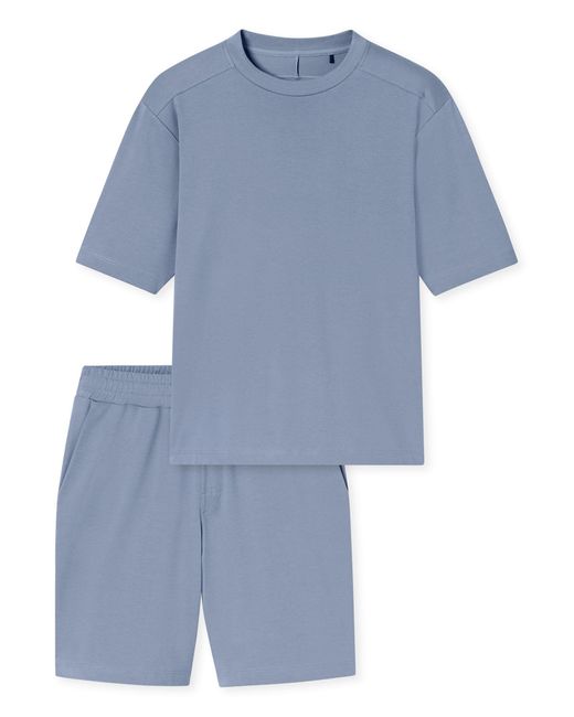 Schiesser Mannen Pyjama Modern in het Blue voor heren