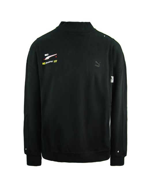 PUMA Black X Ader Error Crew Neck Long Sleeve Sweatshirt Jumper 595539 01 Cotton for men