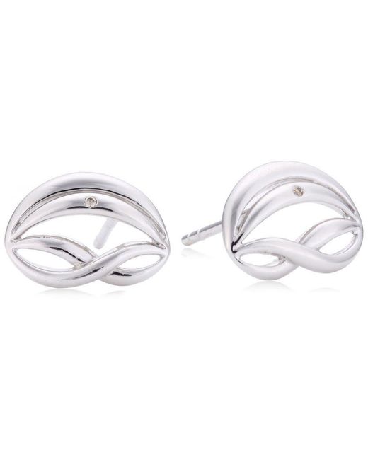 Orphelia Metallic 925 Sterling Stud Earrings