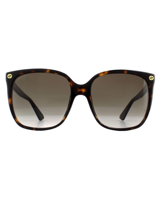 Gucci Brown Gg0022S Oversized Sunglasses