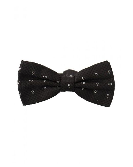 Dolce & Gabbana Black Polka Dot 100% Silk Neck Papillon Tie for men