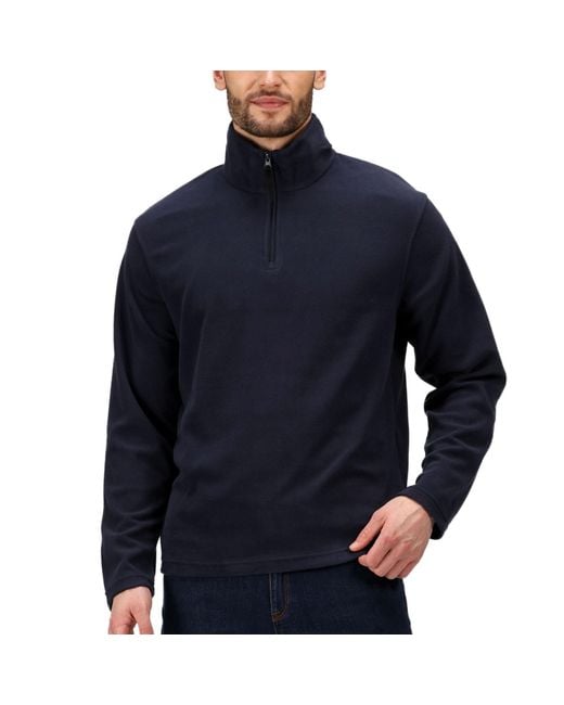 Regatta Blue Professional Micro Zip Pullover Half Zip Fleece Jumper Sweater for men