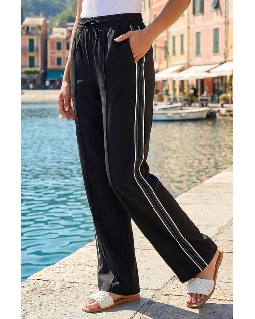 Roman Black Stitch Side Seam Trousers