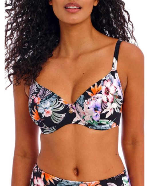 Freya Blue Kamala Bay Plunge Bikini Top