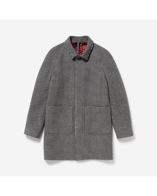 Oliver Sweeney Gray Wool/Cashmere Blend Car Coat for men
