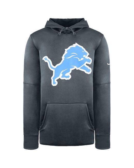 Nike Gray Nfl Detroit Lions Primary Logo Hoodie for men