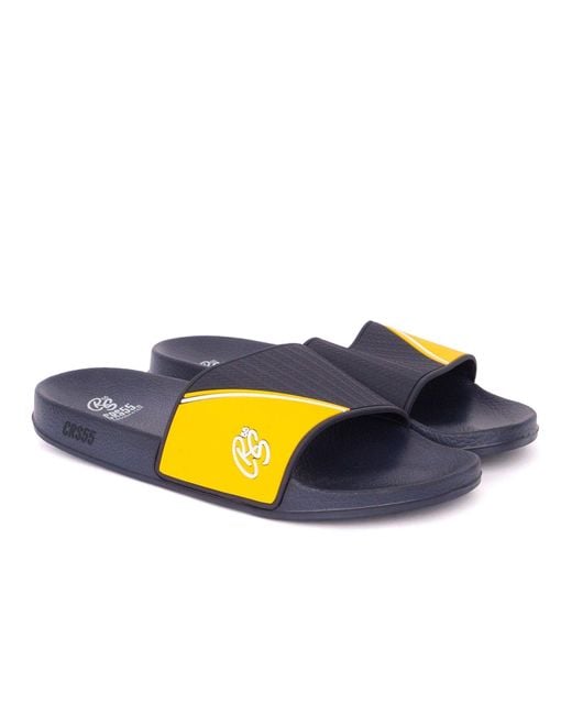 Crosshatch Blue Ventamoore Sliders for men