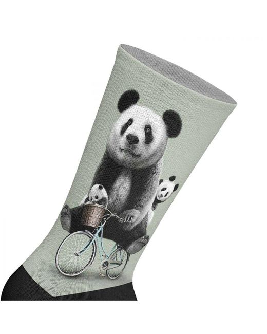 Jenes Socks Black Elastic Printed Long