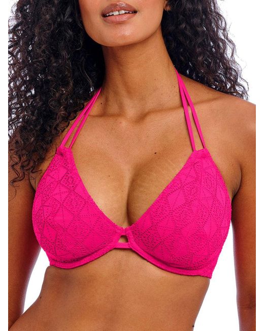 Freya Pink Nomad Nights Halterneck Bikini Top